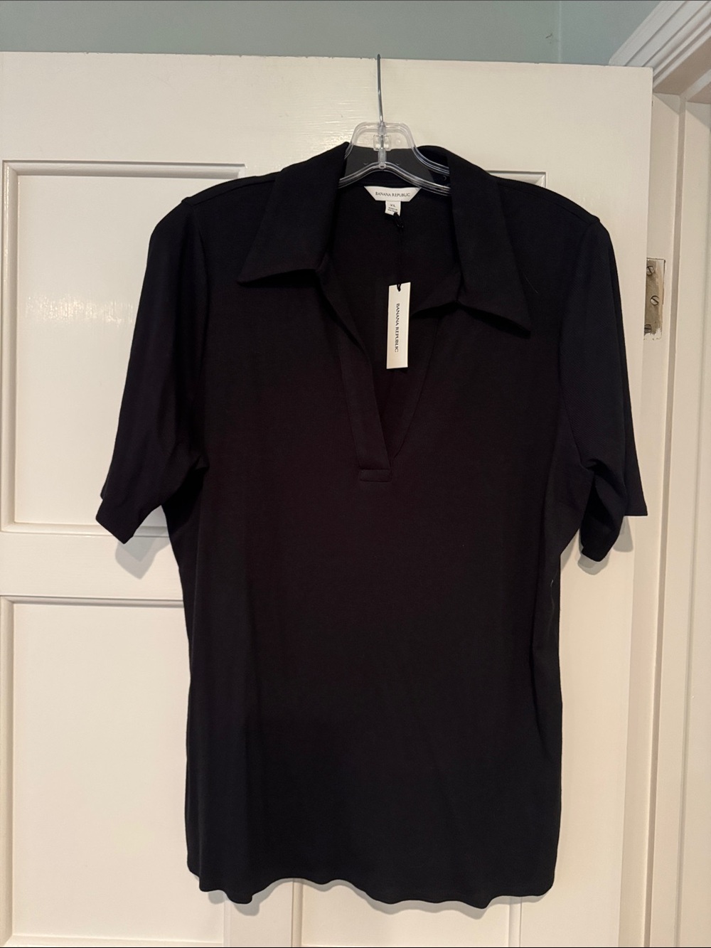 Banana Republic Ribbed Elbow-Sleeve Polo
711414